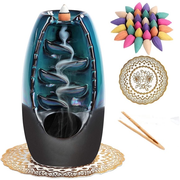 Other - Ceramic Waterfall Backflow Incense Burner Blue